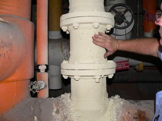 hand on pipe